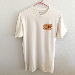 Gilmore Girls Luke’s Coffee Sign Off White Tee, M